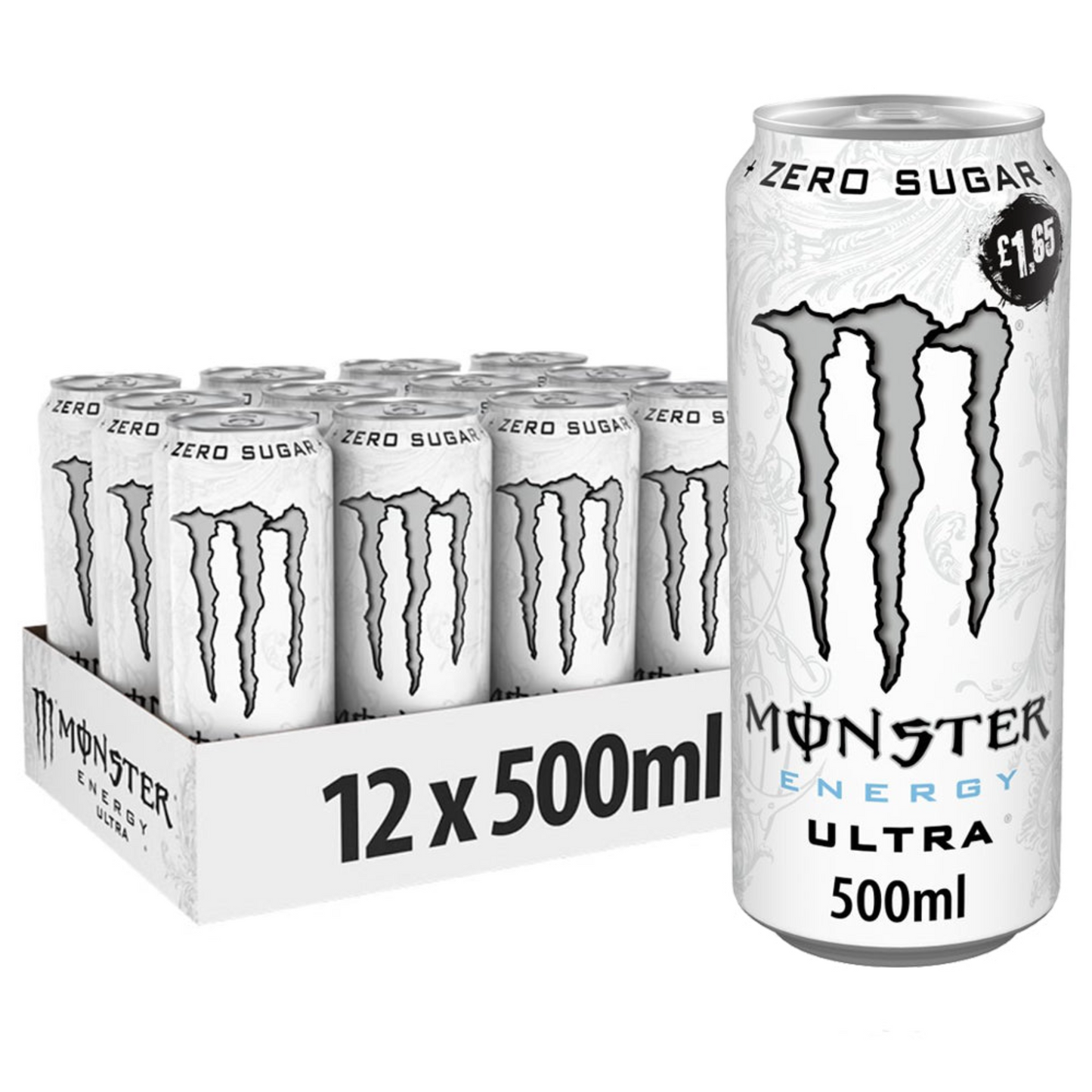 MONSTER ULTRA WHITE GB PMP £1.65 12 X 500ML
