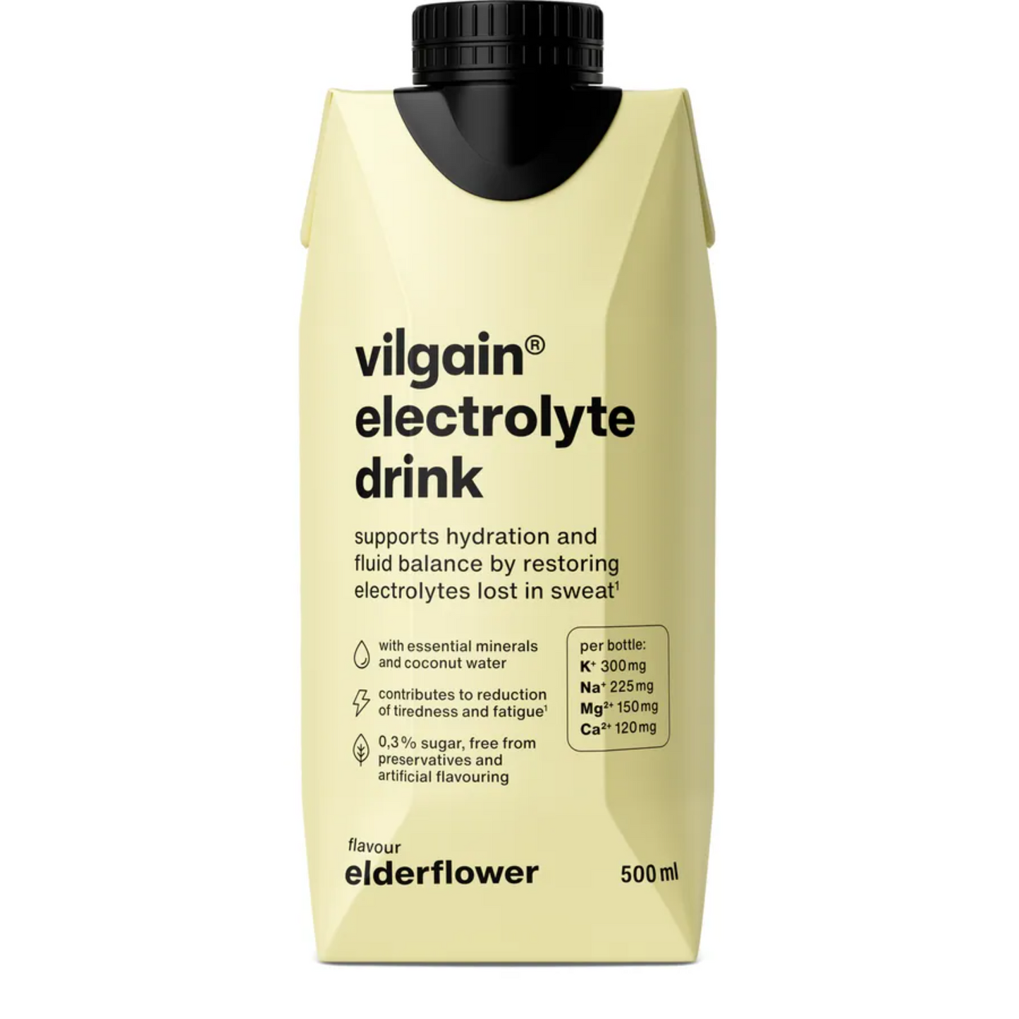 VILGAIN ELECTROLYTE DRINK ELDERFLOWER 12 X 500ML