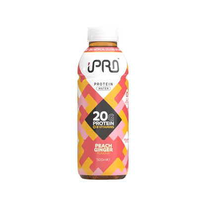 IPRO PROTEIN WATER PEACH AND GINGER 12 X 500ML
