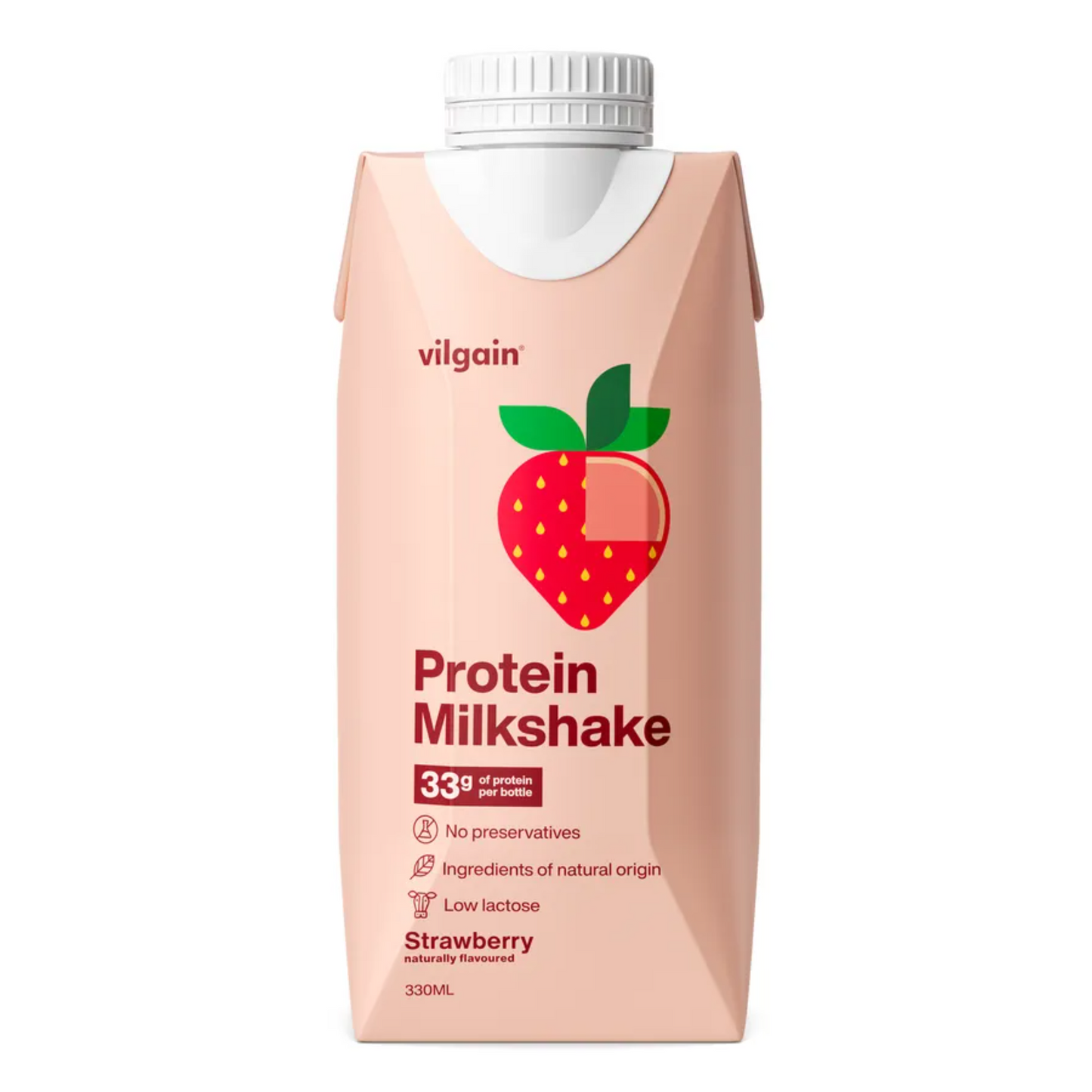 VILGAIN PROTEIN MILKSHAKE STRAWBERRY 12 X 330ML