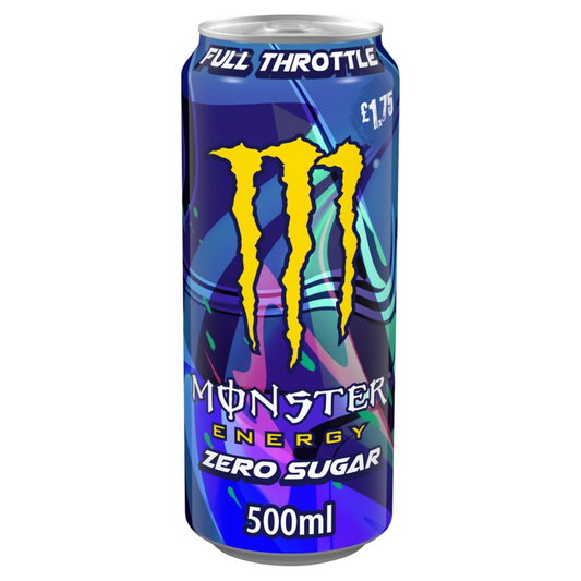 MONSTER FULL THROTTLE ZERO SUGAR GB PMP £1.75 12 X 500ML
