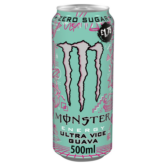MONSTER ULTRA VICE GUAVA GB PMP £1.75 12 X 500ML
