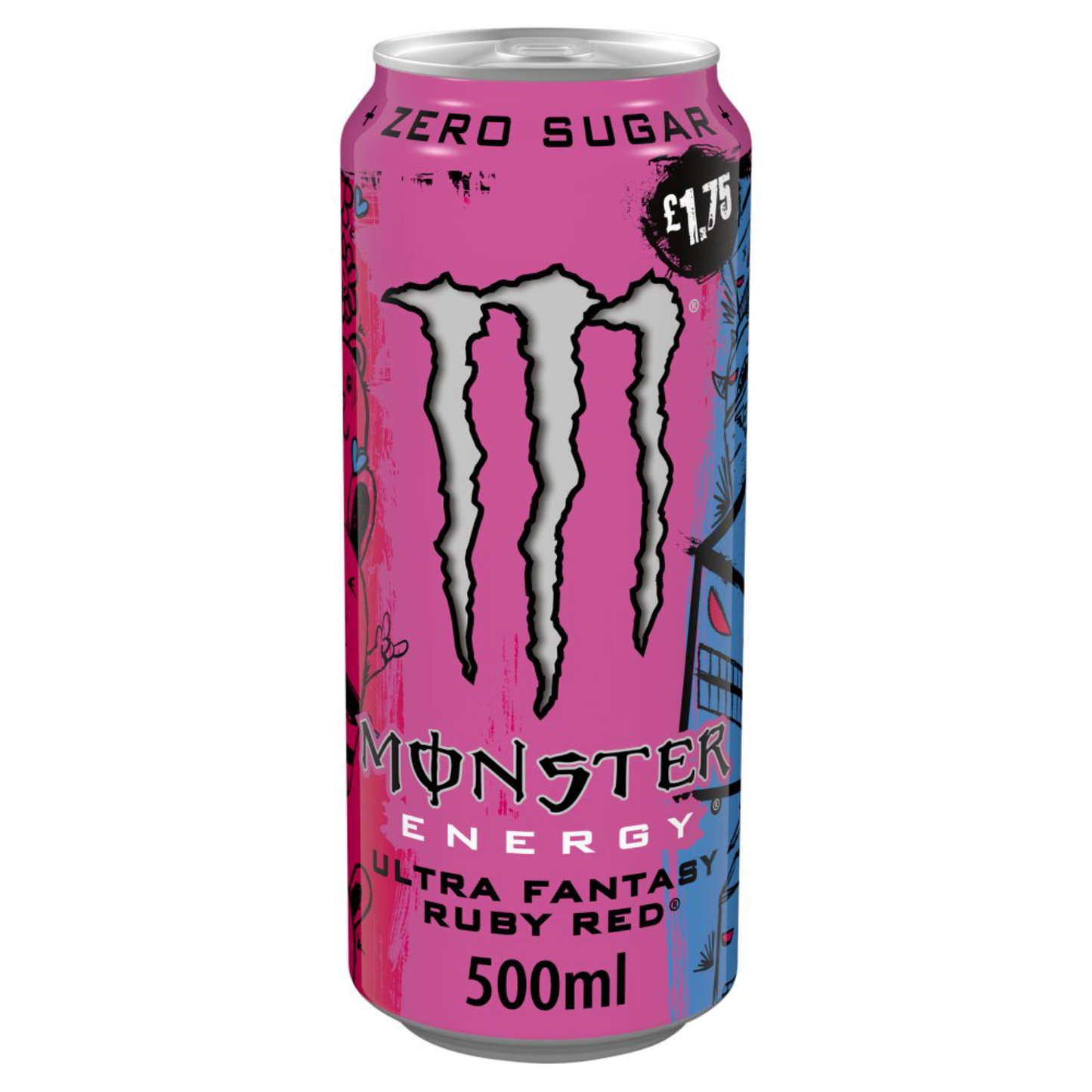 MONSTER ULTRA FANTASY RUBY RED GB PMP £1.75 12 X 500ML